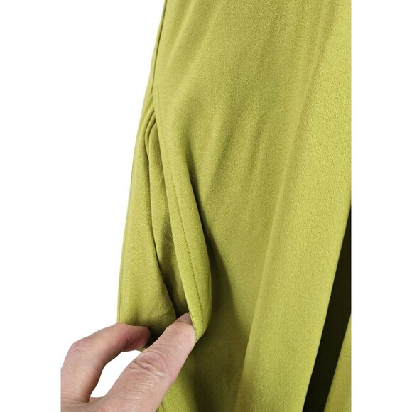 Womens Strappy Lime Green Maxi Dress Size 14 Boho Cut-Out Front & Open Back - Picture 9 of 12